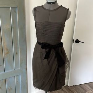 Vera Wang White Collection Grey Tulle Dress